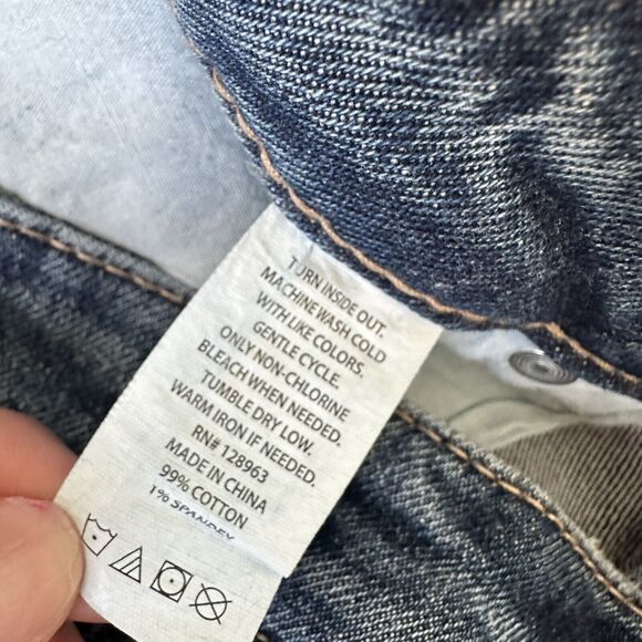 Indigo Reign Ripped Jeans Distressed Womens Size 7 (27) High Rise Straight Leg - Picture 6 of 12